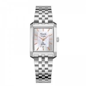 Alexandre Christie AC 8706 Silver White Rosegold Lady LDBSSMSRG